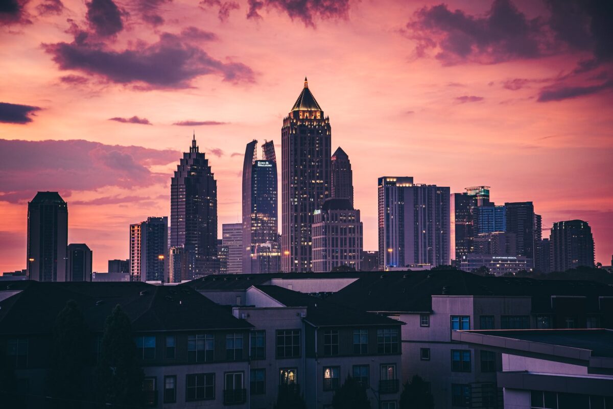 city of atlanta at sunset