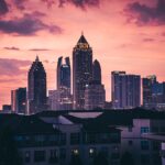 city of atlanta at sunset